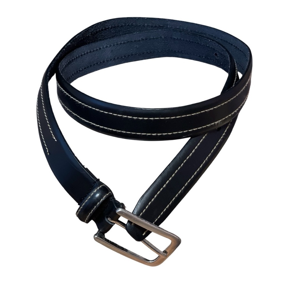 Genuine Leather Women Belt Dark Brown Size Large Ranch Minimalist Western Office